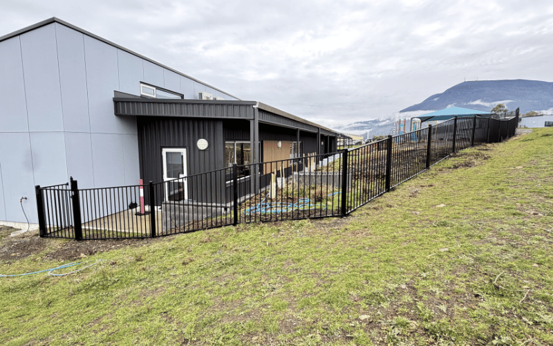 Steel slat fencing installed by hobart fencing and gates best fencing contractors in Hobart, TAS 5